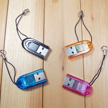 Горячая распродажа портативный мини USB 2.0 микро-tf TF t-flash устройство чтения карт памяти многофункциональный высокоскоростной адаптер флэш-накопитель 2MA8