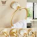 AG Series Golden Polished Space Aluminum Towel Ring Bathroom Accessories Towel Rack Wall Mounted Towel Shelf
