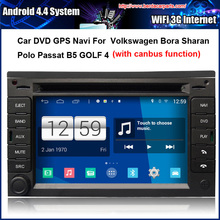 Android 4.4.4 Car DVD GPS For VW Volkswagen Bora Sharan Polo Passat B5 GOLF 4 with Canbus Function