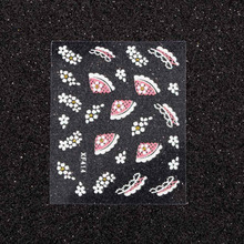 50 Sheets set 3D beauty Nail Art Stickers Mixed Decal DIY Decoration Transfer Manicure Tips sticker