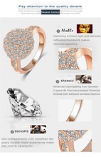 LZESHINE Brand Fashion Ball Ring 18K Rose Gold Plated Jewelry Anillos with Austrian Crystal joias ouro