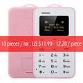 Original Ultra Thin Mini AIEK AEKU C6 Cell Phones Student Version Credit Card Mobile Phone Bluetooth