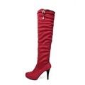 2016 Brand New Fashion Black Brown Red Women Platform Thigh High Slouch Boots Lady Over Knee