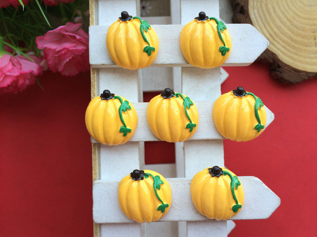 Free Shipping!flatback resin pumpkin simulation of food cabochons for DIY phone case decoration 50PCS/lot