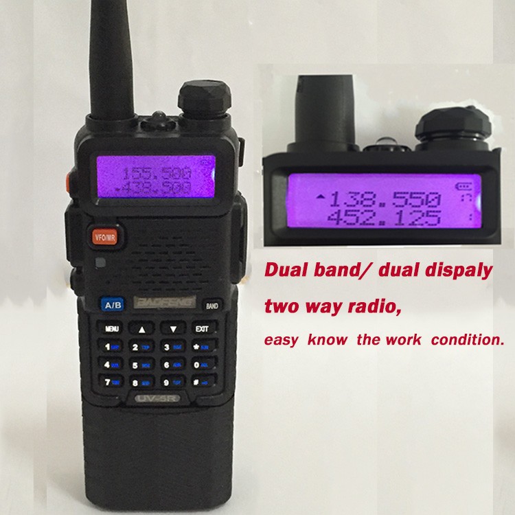 Upgrade uv 5r II Baofeng uv-5r 3800mah for ham cb Two Way Radio Walkie Talkie Vhf Uhf Dual Band Portable Radio Station Interfone (25)