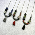 New Fashion Long Woman Necklace Cute Tassel Geometric Wood Beads Pendant Sweater Necklace Clothes Accessories