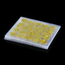 Golden 24 Designs OF Nail Stickers Beauty Glitter 3D Nail Art Bronzing Stamping Diy Decorations For