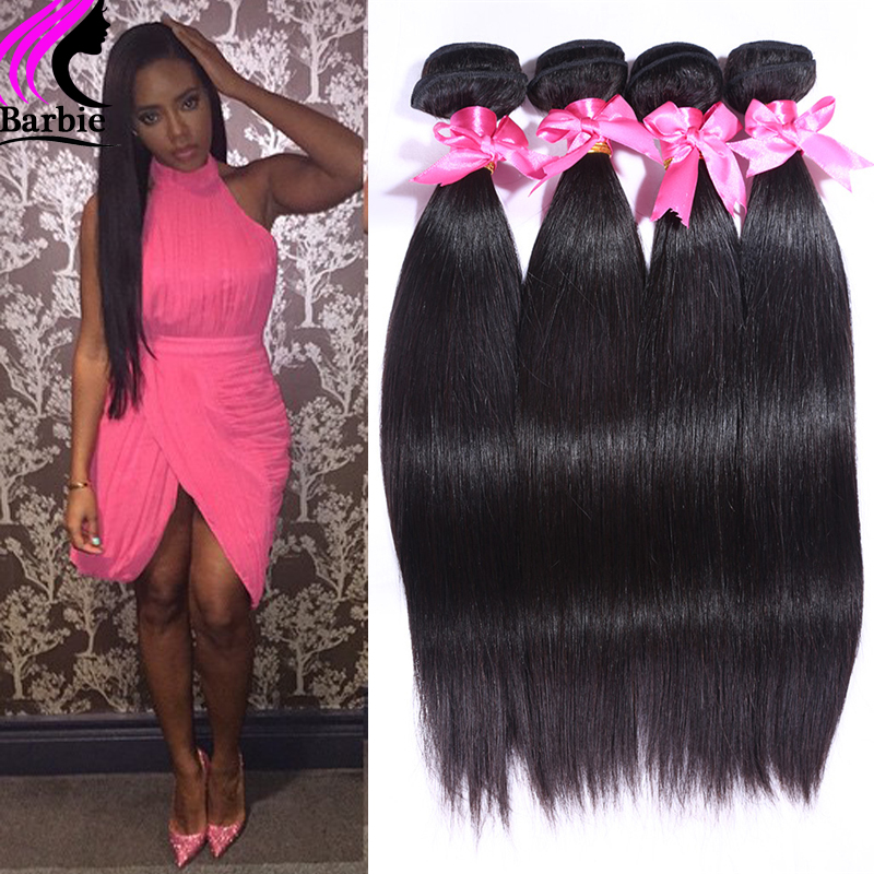 Brazilian Virgin Hair Straight 4 Bundles Straight Brazilian Hair 100g/pc Human Hair Extensions Bele 100% Unprocessed Virgin Hair