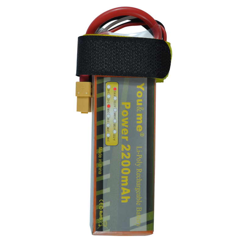 You me Traxxax 1 16 Revo 2200MAH 7 4V 30C lipo battery For RC font b