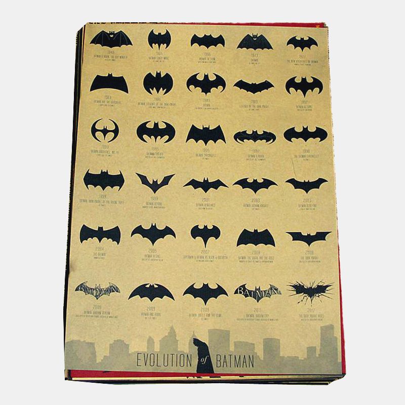 Image of [ Sun86 ] Evolution of Batman Vintage Movie Poster Wall Paper Home Decor Cuadro Art Painting Mix Order 42x30CM H-143
