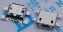 10pcs Micro USB 5PIN female seat/ 4 Fixed feet 1.17 5P Tablet charging seat MIni usb connector Free shipping