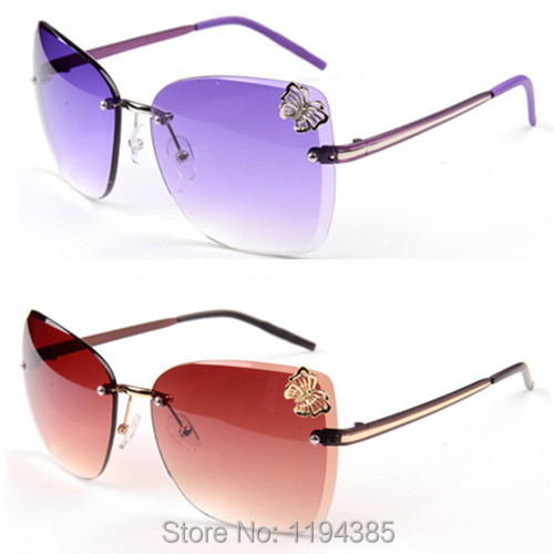 2015 Trendy Fashion Sunglasses Luxury Ladies Butterfly Designer Brand Embellishment Sun glasses Women Glasses Female