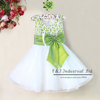 2015 New Style Girl Party Dress Top Grade Bow Princess Dress Kids Fashion Wear Children Clothing