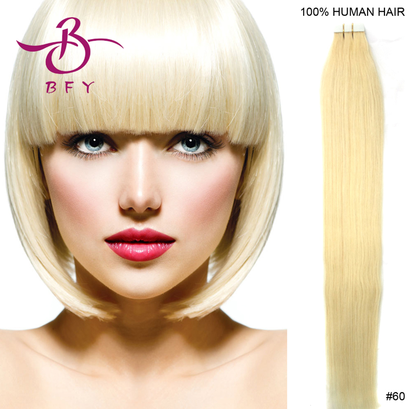 Image of 16"18"20"22"24"26" Tape in Human Hair Extensions #60 30g/40g/50g/60g/70g 20pcs/set brazilian virgin hair aliexpress uk rosa hair