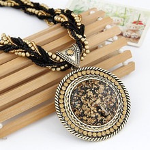  Fashion Vintage Resin beads Bohemian ethnic style choker Necklace Statement Jewelry for women 2014 PT24