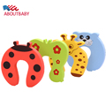 2 Pieces Pack Newest Cartoon Child Safety Door Card Animal Parters Security Door Clip Stop Doors