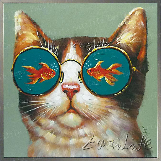 Pintura al óleo del gato sobre lienzo de pared Pictures pinturas ... Pintura al óleo del gato sobre lienzo de pared Pictures pinturas ...