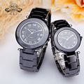 casual Ceramic watches man woman couple clocks quartz round luxury women men loves wristwatches waterproof black