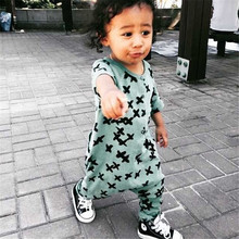 Baby Rompers Boys Girls Cross Kids Jumpsuit Long Sleeve Nununu Cross Print Long Sleeve Cotton Harem Children Clothing 2015