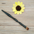 RANCAI 1pcs Black Slim Body Curve Brushes Foundation Powder Blusher Eyeshadow Eyes Concealer Makeup Brush Cosmetic