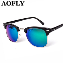 Wayfarer Clubmaster Half Metal Sunglasses Men Women Brand Designer Glasses G15 Coating Mirror Sun Glasses Fashion