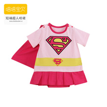 Summer baby girl woman clothes cotton Jumpsuit infant children’s wear short sleeved dress clothing triangle Kazakhstan