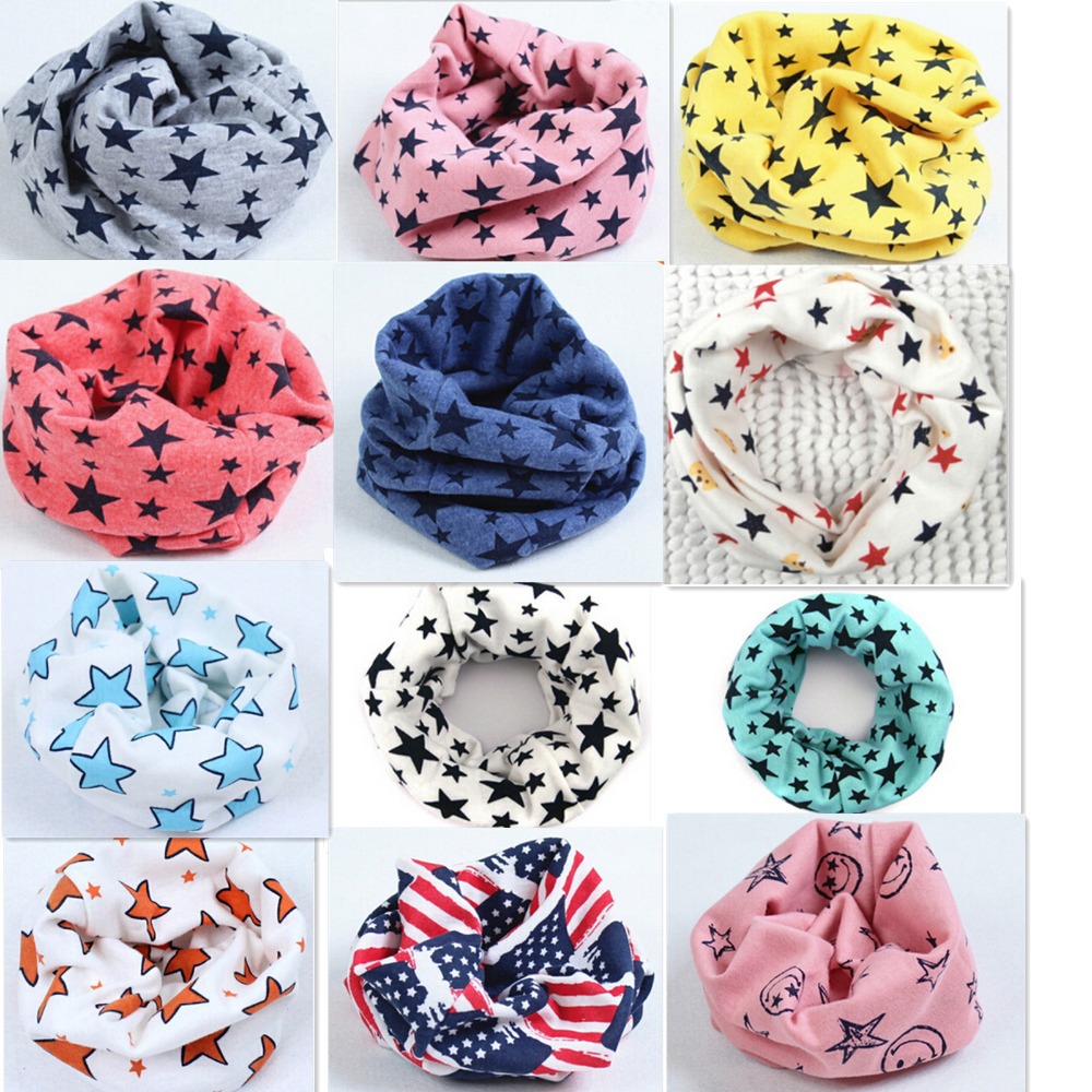 Free shipping 20 styles star style baby scarf Child collar infant scarf Boys girls Kids O ring child neck Scarves SFB008 Retail