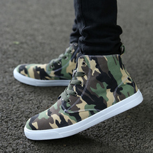 free shipping men neon sneakers high top canvas shoes Camouflage print cool guy hip hop casual