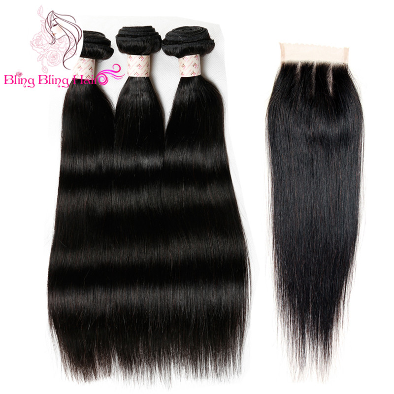 Cheap Human Hair With Closure Piece 7a Malaysian Straight Hair