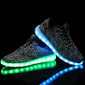 Plus Size 46 Casual Basket Femme Sport Glowing Shoes LED Men Couple Shoes Fashion Luminous Lighted