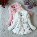 2016 High Quality Winter Fashion Girls Coat Warm Cotton Padded Clothes Pearl Fur Jacket Free Shipping