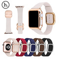 HOCO Modern Buckle Band for Apple Watch Strap Belt Top grain Leather Bracelet with Magnetic Closure