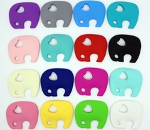 Min order 8 Mix order 8 Silicone Teething Elephant Pendant Baby cartoon toys silicone Teething Pendant
