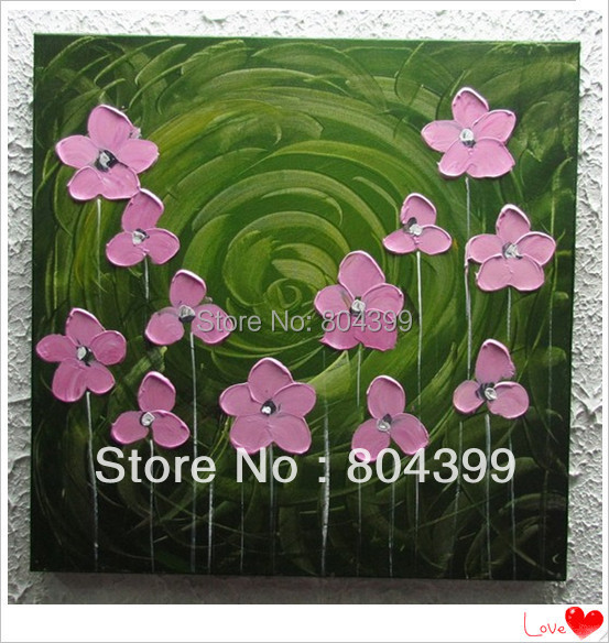 100% hand paint modern canvas art palette knife textured oil ...