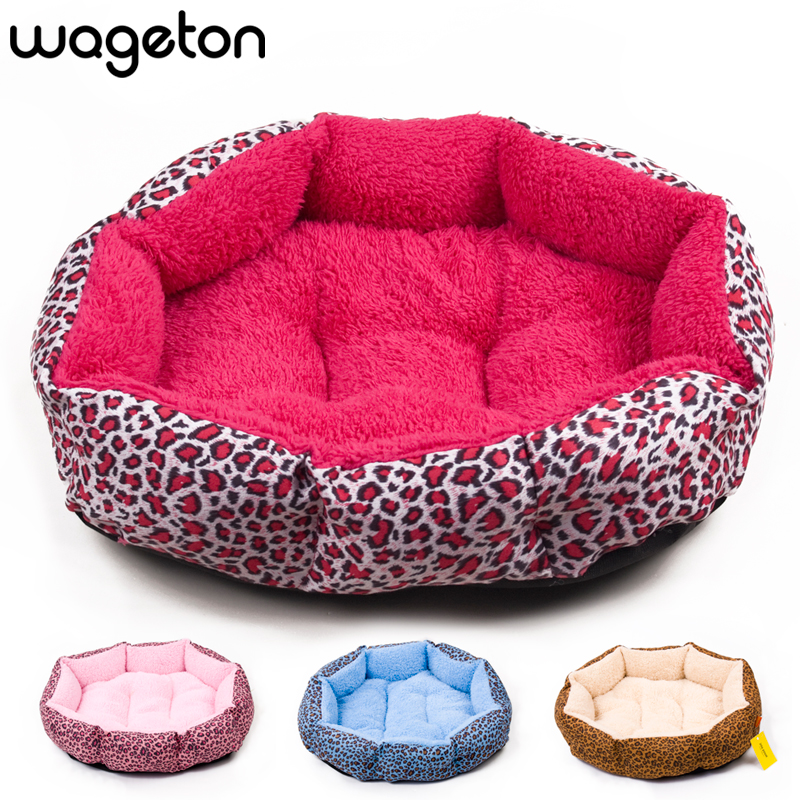Image of Hot sales! NEW! Colorful Leopard print Pet Cat and Dog bed Pink, Blue, Yellow, Deep pink, SIZE M,L