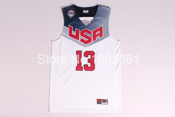 White-James-Harden-13-2014-Basketball-World-Cup-USA-Dream-Team-American-White-and-Blue-Jerseys-Free