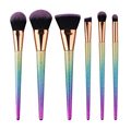 6pc Makeup Brushes Professional Soft Colorful Makeup Cosmetic Brushes Set Foundation Powder Eye Facial Blush Brush