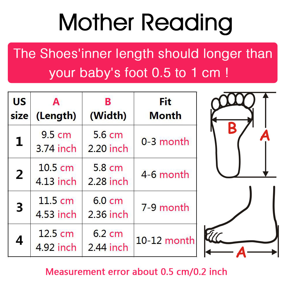 8 month baby foot size