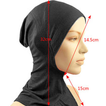 Under Scarf Cap Sweat Asorption Bonnet Ninja Hijab Islamic Neck Cover Muslim H25