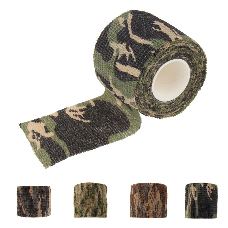 Image of 4 Colors 5cmx4.5m Outdoor Shooting Hunting Camera Tools Waterproof Wrap Durable Cloth Army Camouflage Tape Hunting Accessories