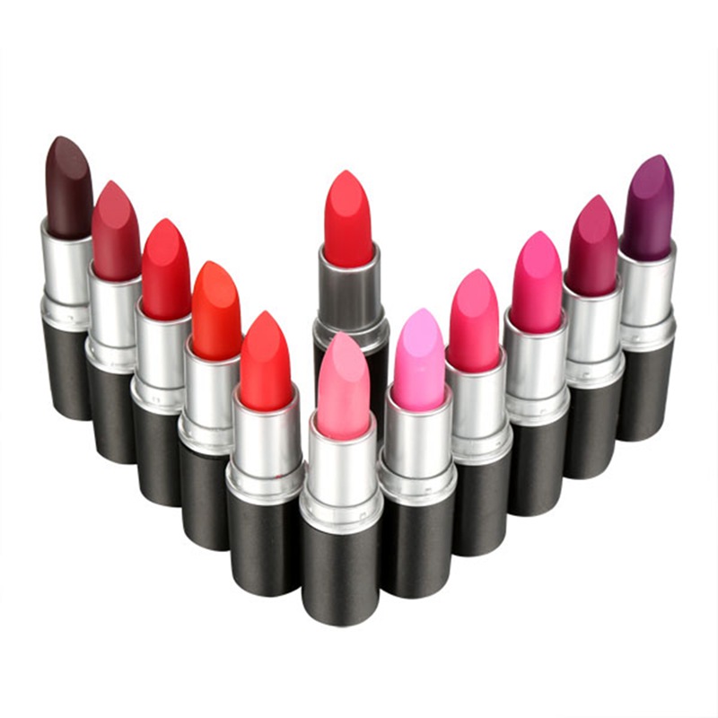 Image of 24 Colors Matte Lipstick Makeup Diva Ruby Woo Candy Yum Yum Beauty Same Colors High Qaulity Waterproof 100% Color Professional