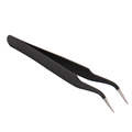 High Quality 2pcs Elbow and Straight Anti static Nail Tweezers Gem Rhinestones Nail Art Paillette Manicure