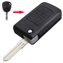 new Free Shipping Modified Uncut Flip Folding Car Blank Key Shell for Lada 3 Buttons