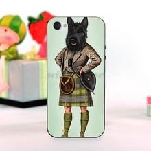 Scottie Dog Kilt scottish terrier Animal Amazing landscape hard pc Phone Case For iPhone 4 4s case