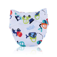 Printed Cartoon Baby Nappies Reuseable Kids Baby Cloth Diapers Washable Waterproof Ajustable Nappies For Childern Summer