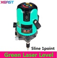 XEAST 5 line 1 point Green laser level 360 degree rotary cross laser line level tilt