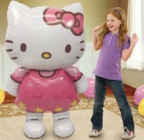 Image of Wholesale aluminum Large 118x68cm Hello Kitty Cat Foil Balloons Cartoon Birthday Decoration Wedding Party Inflatable Air Balloon