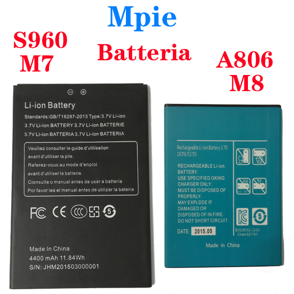  originale batteria  telefono  mpie s960 m7 4400  a806 M8 2800  agli ioni  litio