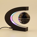 Home Decoration LED Floating Tellurion C Shape Magnetic Levitation Floating Globe World Map With LED Light