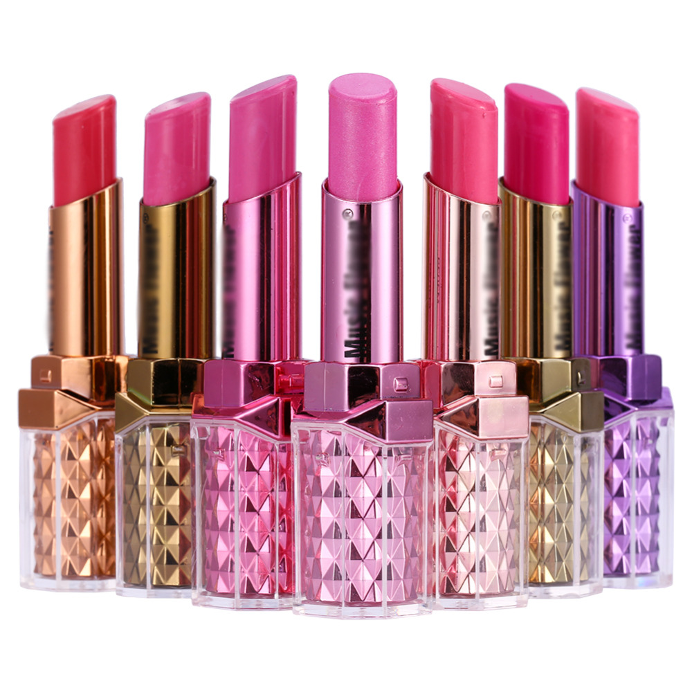 Image of 2016 new hot selling 1pcs 7colors Fashion Makeup Nude Bright Lipstick Lip Gloss Waterproof Long Lasting Free Shipping